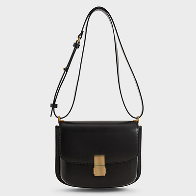 Metallic Push-Lock Shoulder Bag from Charles & Keith