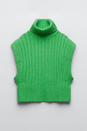 Ribbed Knit Waistcoat from Zara