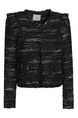 Frayed Boucle-Tweed Jacket from Joie