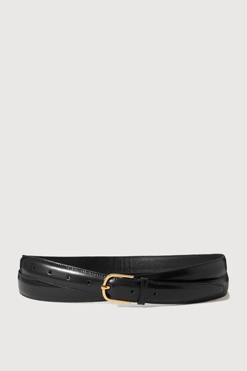 Glossed-Leather Belt from Totême