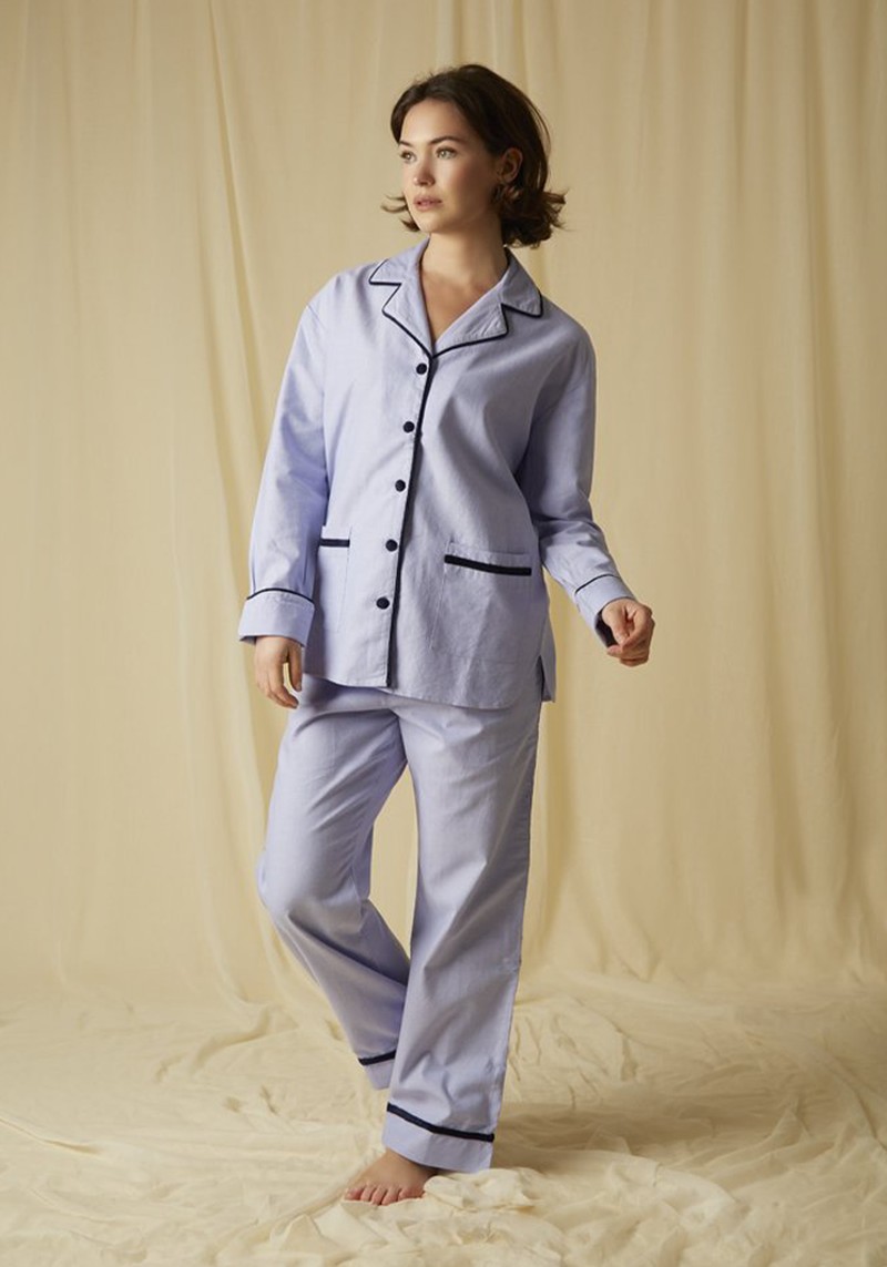 Blue Velvet Long PJ Set from Sian Esther