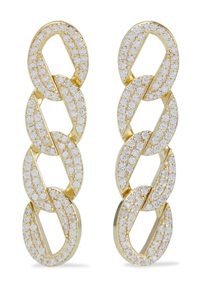 Gold-Tone Crystal Earrings