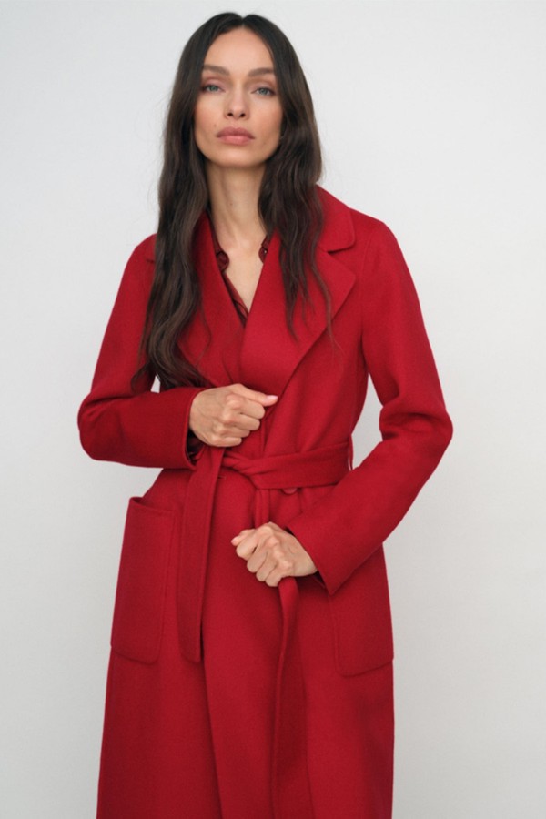Lucia Wool-Blend Double-Breasted Blindseam Coat from Reiss