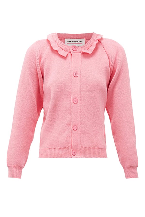 Raglan-Sleeve Ruffled Cardigan from Comme Des Garçons Girl