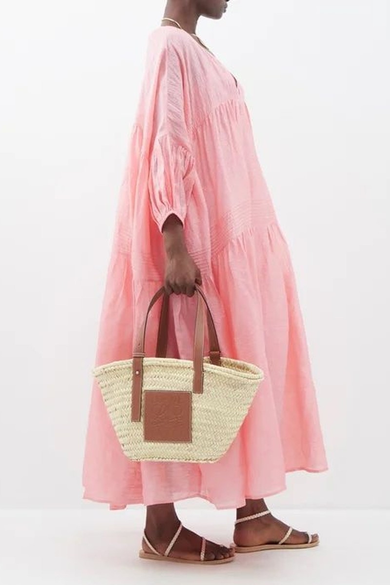 Airi Banded Silk-Habotai Midi Dress from Annak