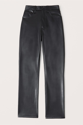 Vegan Leather 90s Straight Pants from Abercrombie & Fitch