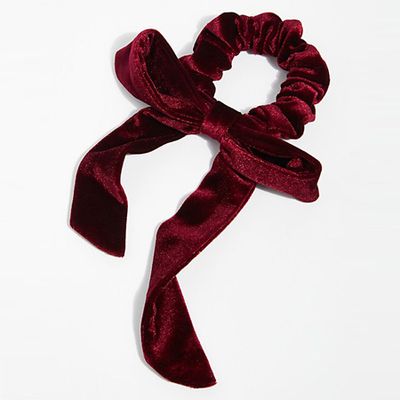 Velvet Bow Scrunchie from Free People