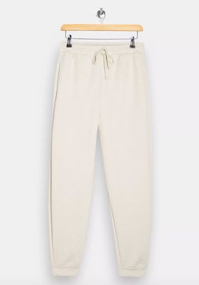Ecru Quilted Joggers