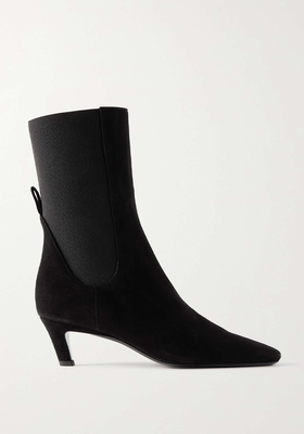The Mid Heel Suede Chelsea Boots from Totême