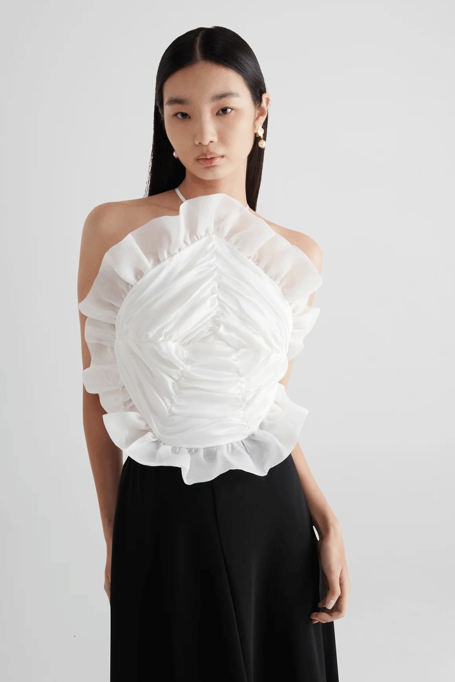 Silk Organza & Frisottino Maxi Gown from Violante Nessi