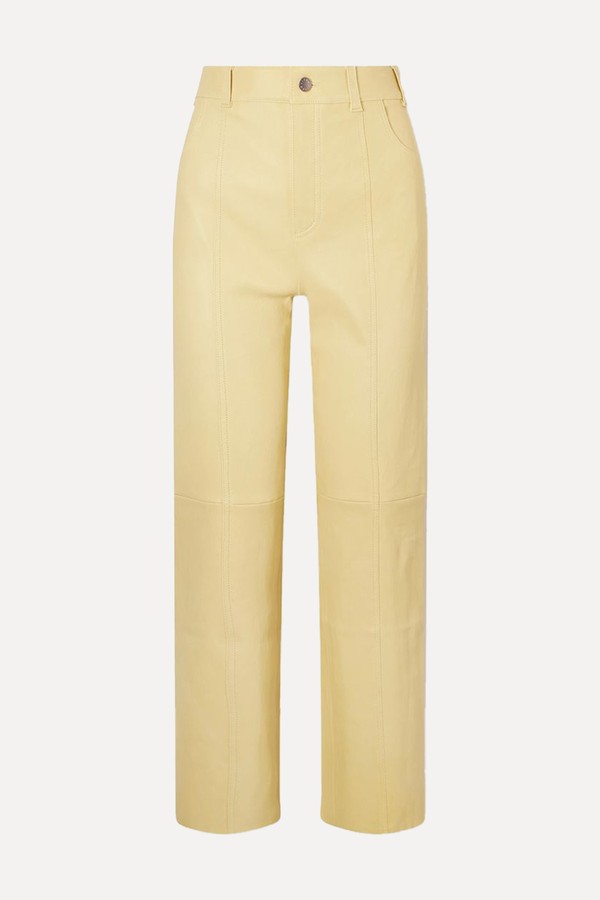 Benny Leather Straight-Leg Pants from Stouls