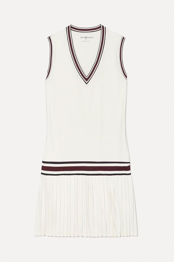 Performance Jersey V-Neck Tennis Dress from Tory Burch