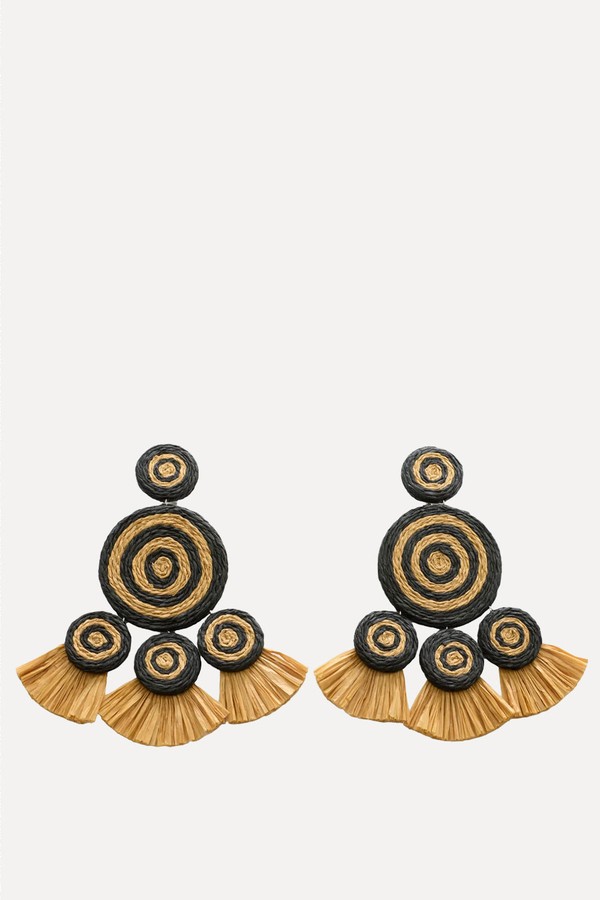 Raffia Fringe Deco Earrings from simonmiller