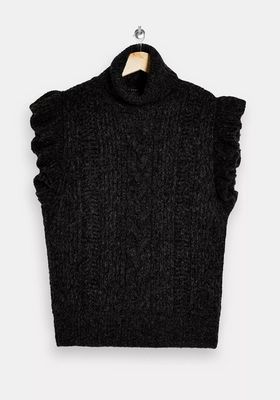 Frill Cable Knitted Tank