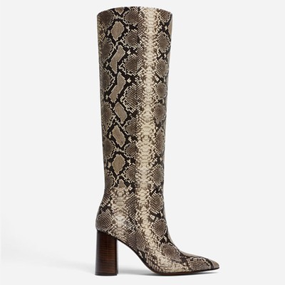 Snakeskin Print Boots from Uterqüe