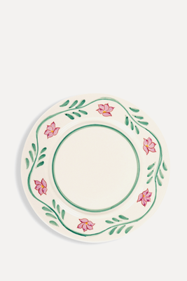 Lily Hand-Painted Ceramic Dinner Plate from Anna + Nina