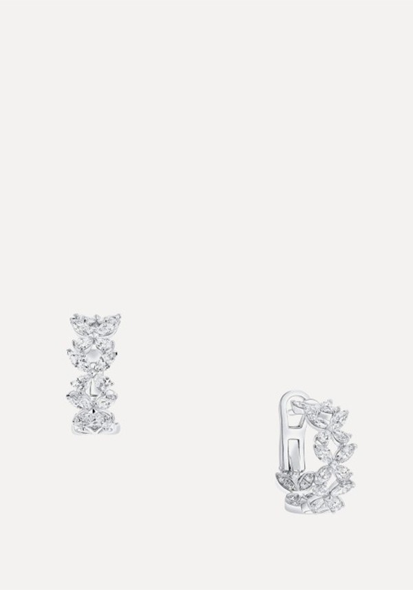 Classic Butterfly Diamond Petite Hoop Earrings*