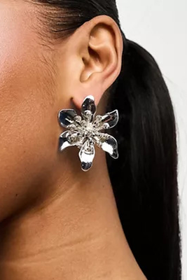 Stud Earrings With Floral Design from ASOS 