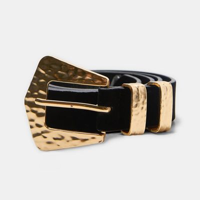 Belt With Raised Design Buckle from Zara