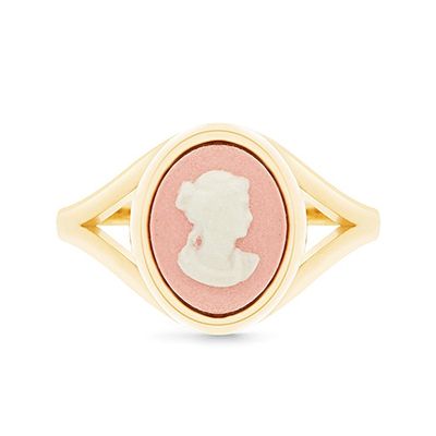 Wedgwood Ceramic Cameo & Gold Ring from Ferian