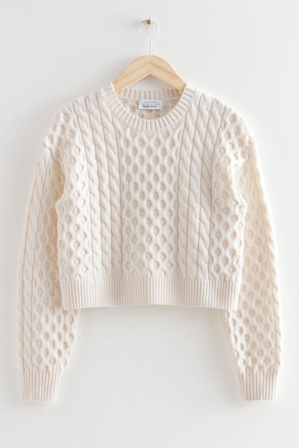 Relaxed Cable Knit Jumper from & Other Stories