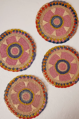 Raffia Daisy Placemats from Payton James