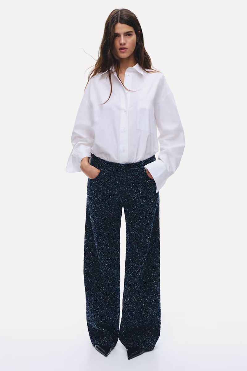 Bouclé Denim Jeans from H&M