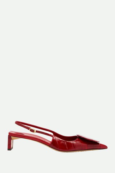 Les Slingbacks Duelo Basses Leather Pumps from JACQUEMUS