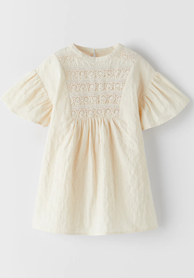 Dress With Embroidery On The Chest from Zara