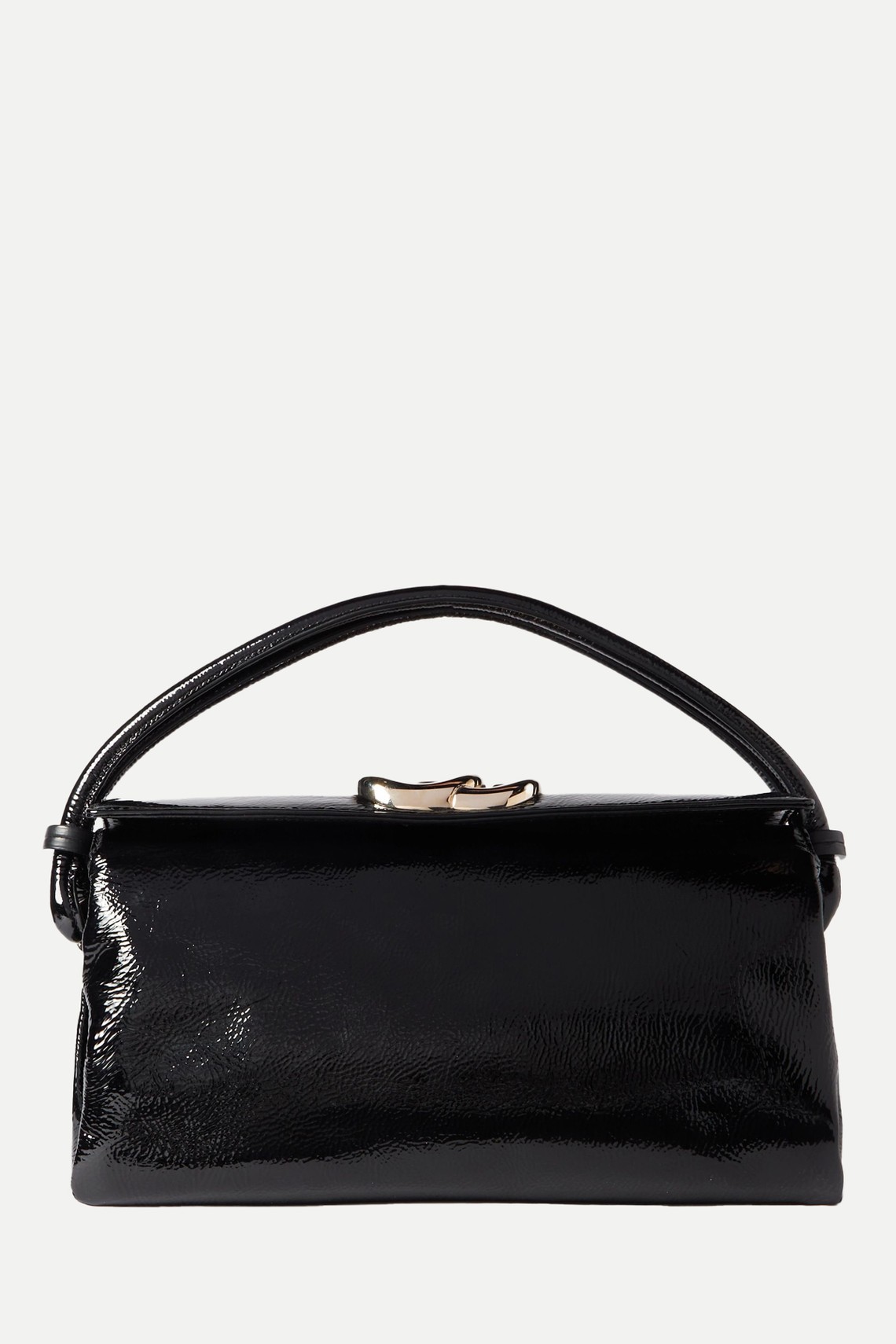 Embellished Crinkled Patent-Leather Tote from Gucci