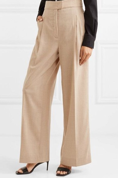 Pleated Wool Wide-Leg Pants from Casasola