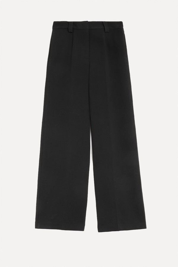 Crepe Tab Detail Wide Leg Trousers from Marks & Spencer
