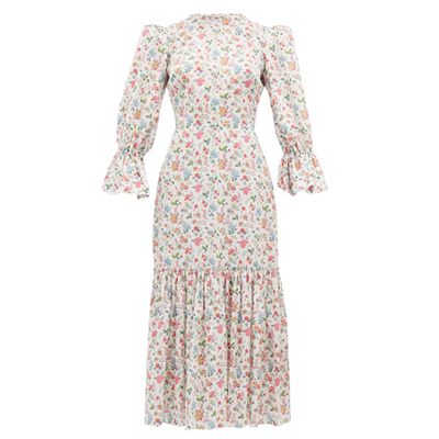 Floral Song Bird Printed Cotton Dress from The Vampire's Wife
