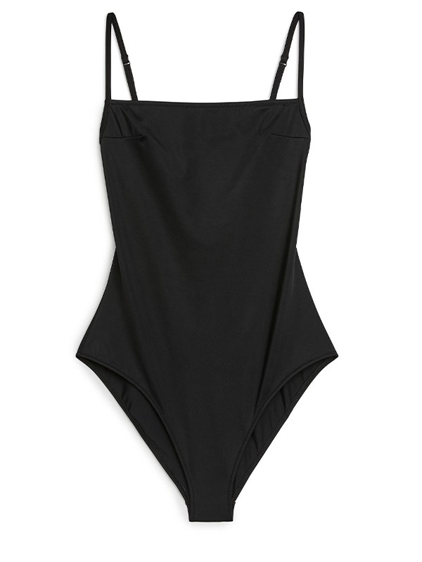 Square-Neck Swimsuit