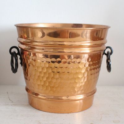Vintage French Villedieu Copper Pot with Side Handles - Plan from Decormcmhome