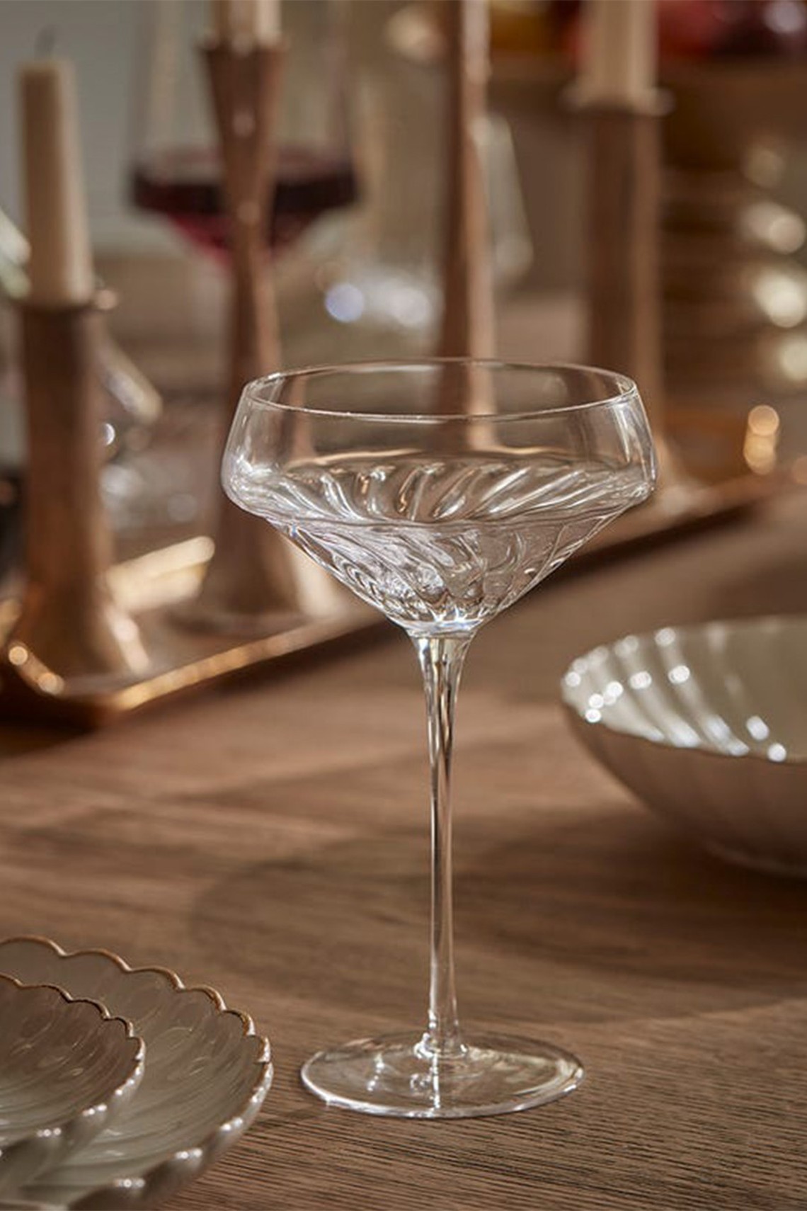 Spiral Champagne Coupes  from Cox & Cox