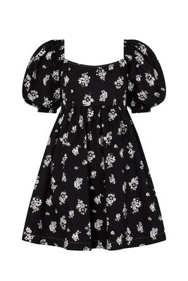 Olga Tie Back Black Mono Floral Mini Dress from Kitri Studio