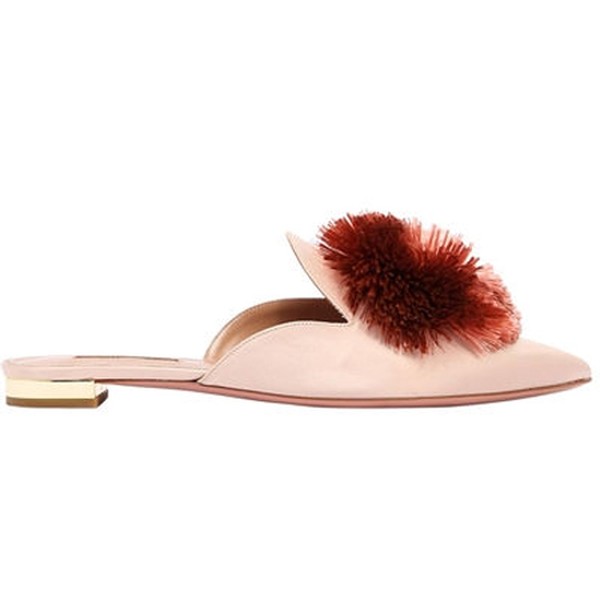 Powder Puff Satin Mules from Aquazzura