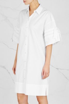 White Cotton Poplin Shirt Dress from Victoria Beckham