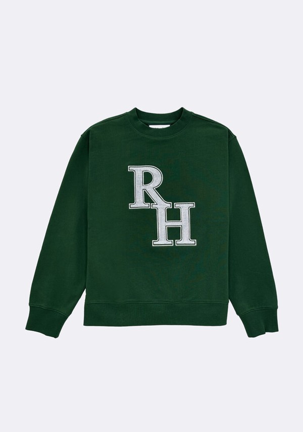 Green Varsity Crewneck Pullover