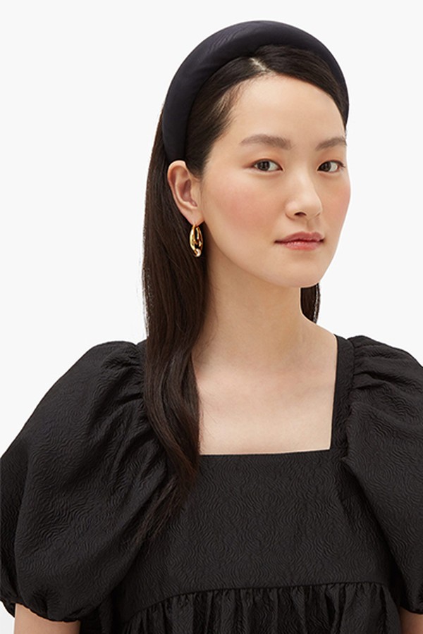 Odette Ripple-Jacquard Silk Headband from Flapper