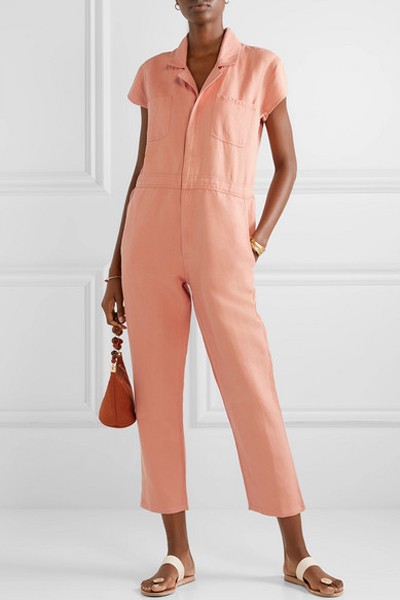 Azore Cotton & Linen-Blend Twill Jumpsuit from Apiece Apart