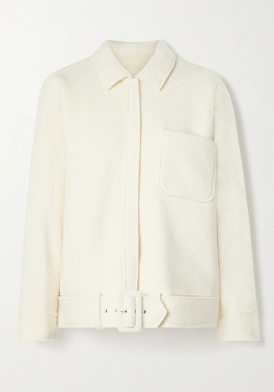 Jaden Belted Wool-Blend Jacket from Anine Bing