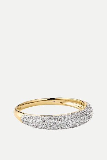 Pave Diamond Thin Dome Ring