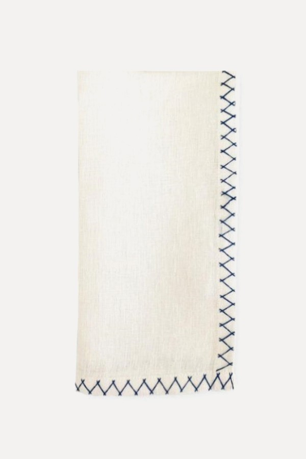 Zig Zag Embroidered Napkin