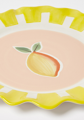 Azur Lemon Yellow Ceramic Side Plate from Oliver Bonas