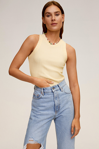 Textured Knit Top from Mango