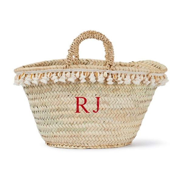 Monogram Baby Shell Basket Bag from Rae Feather