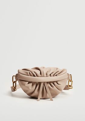Ruched Detail Waist Bag from Mango
