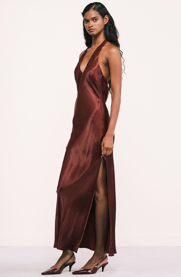 Satin Halter Bias Maxi Dress from ASOS DESIGN